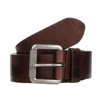 Mantaray Brown distressed leather belt